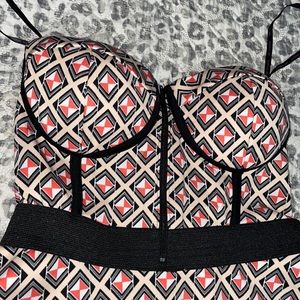 Strapless mini dress